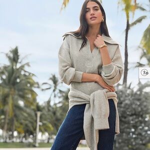 Express Light Beige Knit Sweater